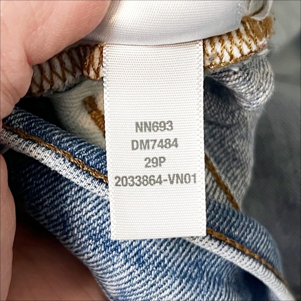 Madewell Jeans 90s Straight Leg 29P 29 Petite Light Wash High Rise Blue Denim - Picture 10 of 11